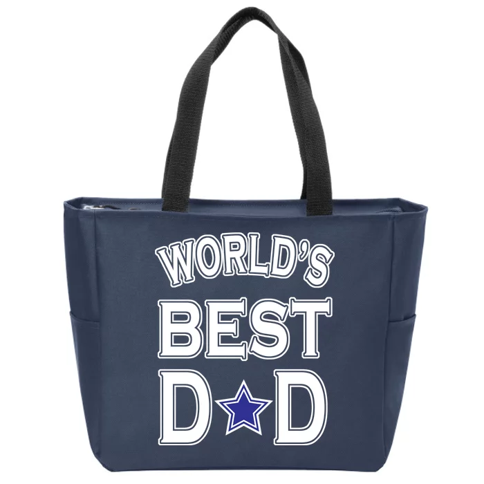 World's Best Dad Dallas Football Zip Tote Bag