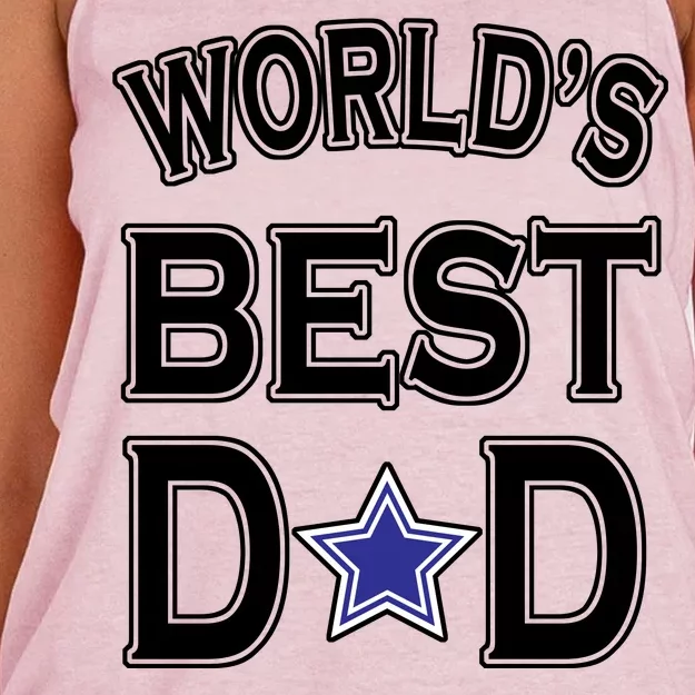 World's Best Dad Dallas Football Women's Knotted Racerback Tank