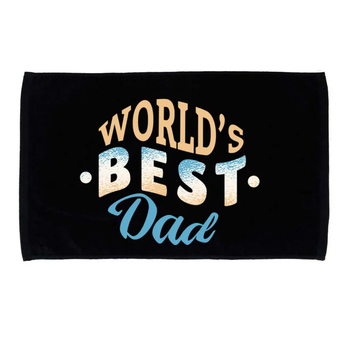 World's Best Dad Wave Microfiber Hand Towel