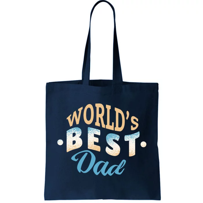 World's Best Dad Wave Tote Bag