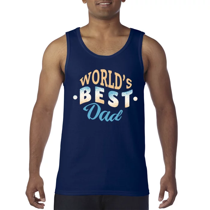 World's Best Dad Wave Tank Top