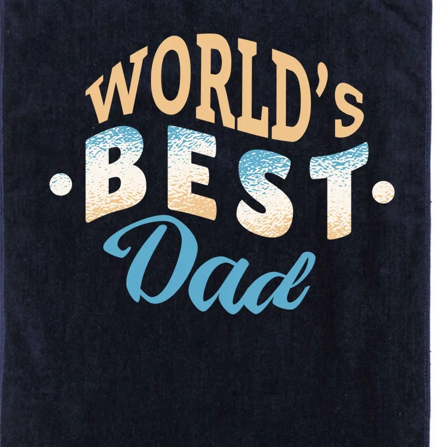 World's Best Dad Wave Platinum Collection Golf Towel