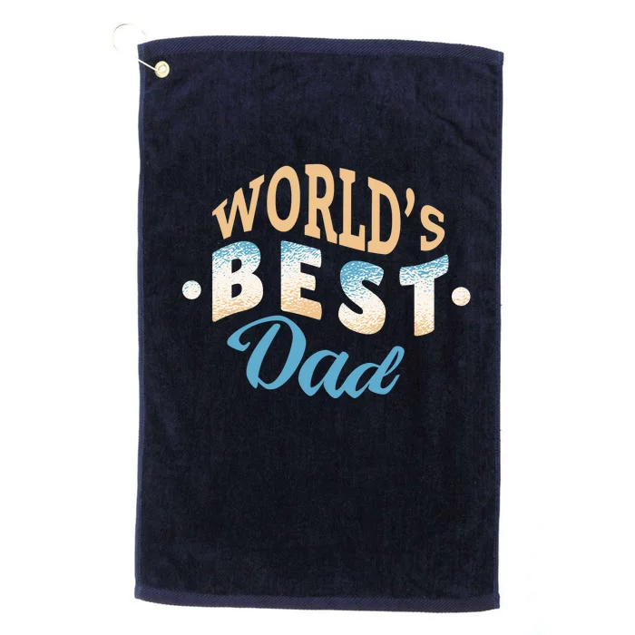 World's Best Dad Wave Platinum Collection Golf Towel