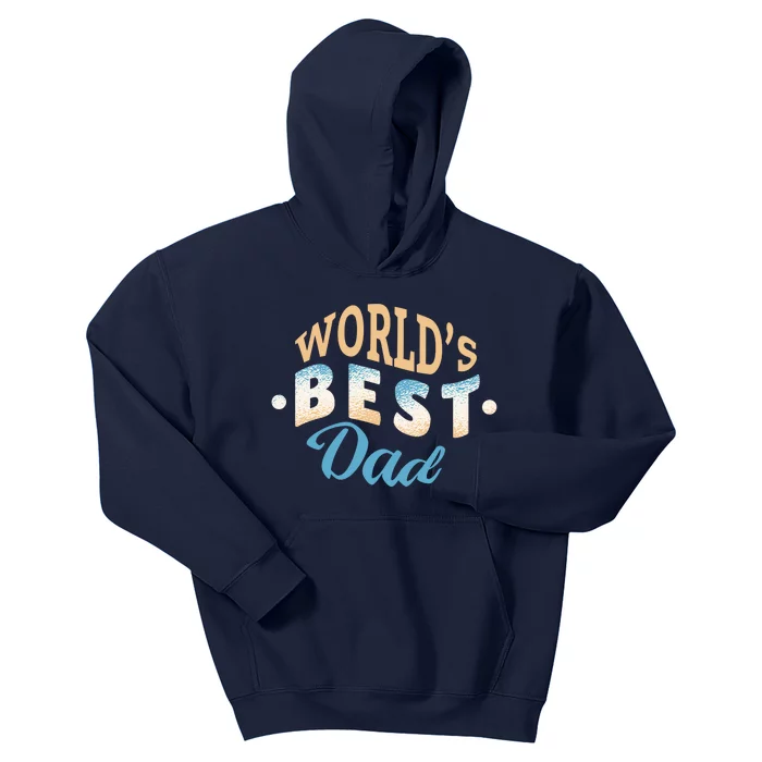 World's Best Dad Wave Kids Hoodie