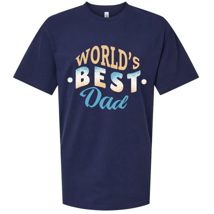 World's Best Dad Wave Sueded Cloud Jersey T-Shirt