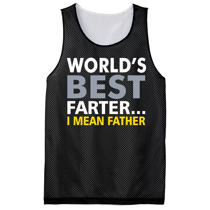 World's Best Farter I Mean Father Mesh Reversible Basketball Jersey Tank