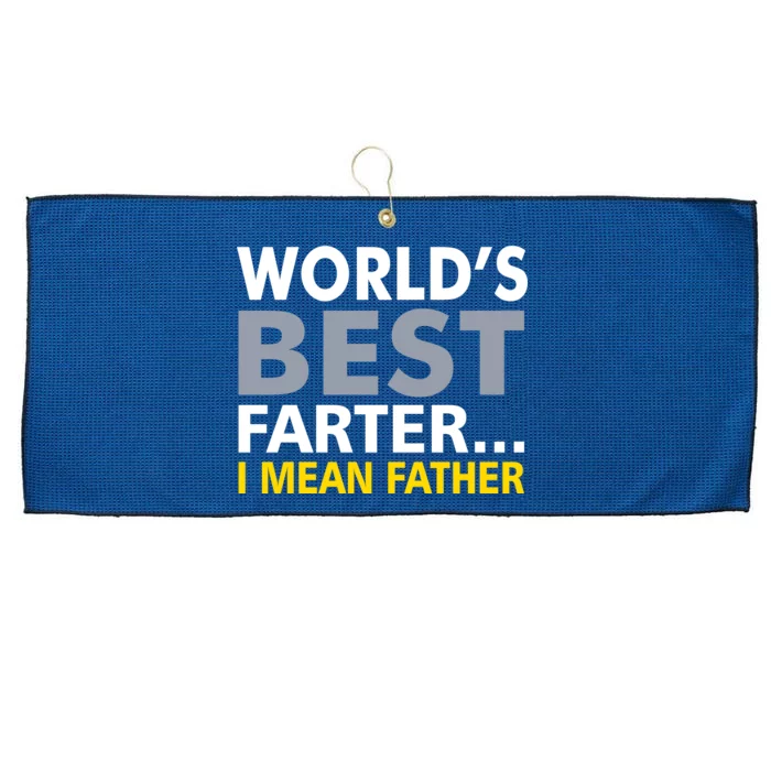 World's Best Farter I Mean Father Funny Dad Large Microfiber Waffle Golf Towel