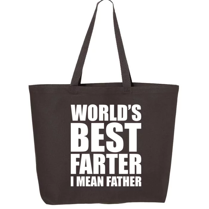 World's Best Farter I Mean Father Funny Dad Logo 25L Jumbo Tote