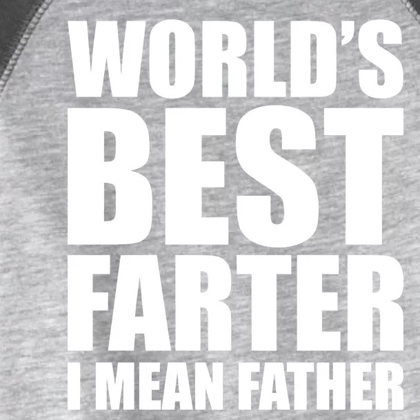 World's Best Farter I Mean Father Funny Dad Logo Toddler Fine Jersey T-Shirt