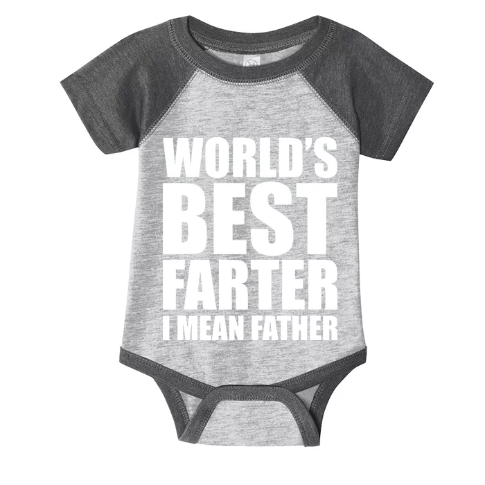 World's Best Farter I Mean Father Funny Dad Logo Infant Baby Jersey Bodysuit