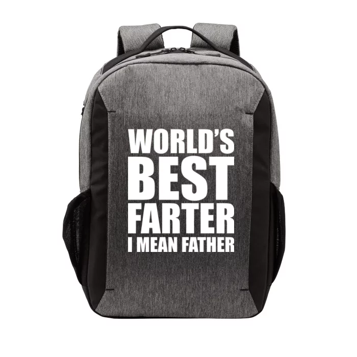 World's Best Farter I Mean Father Funny Dad Logo Vector Backpack