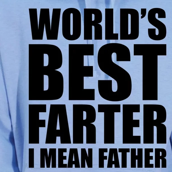 World's Best Farter I Mean Father Funny Dad Logo Unisex Surf Hoodie