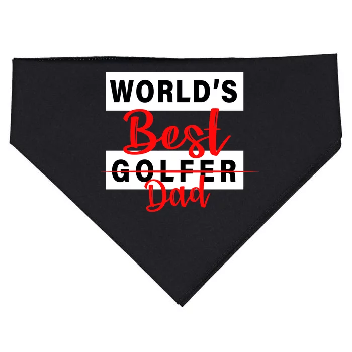 World's Best Golfer Dad USA-Made Doggie Bandana