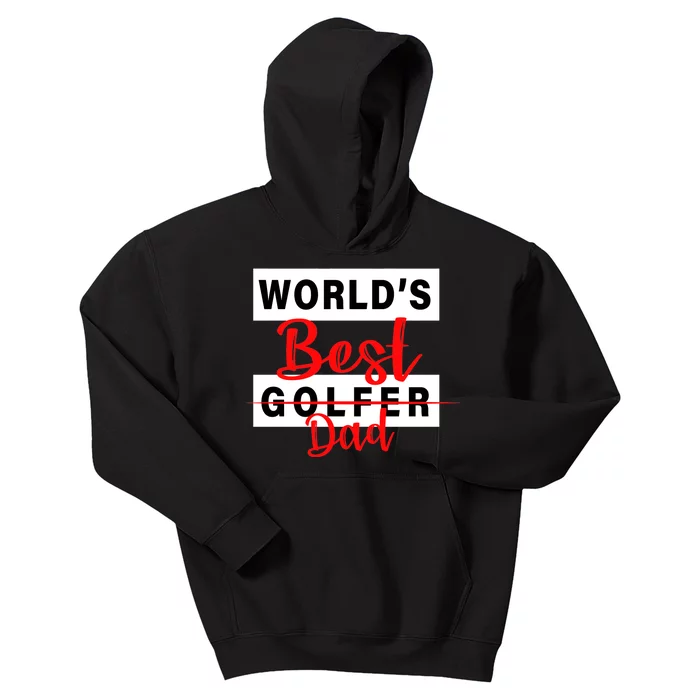 World's Best Golfer Dad Kids Hoodie