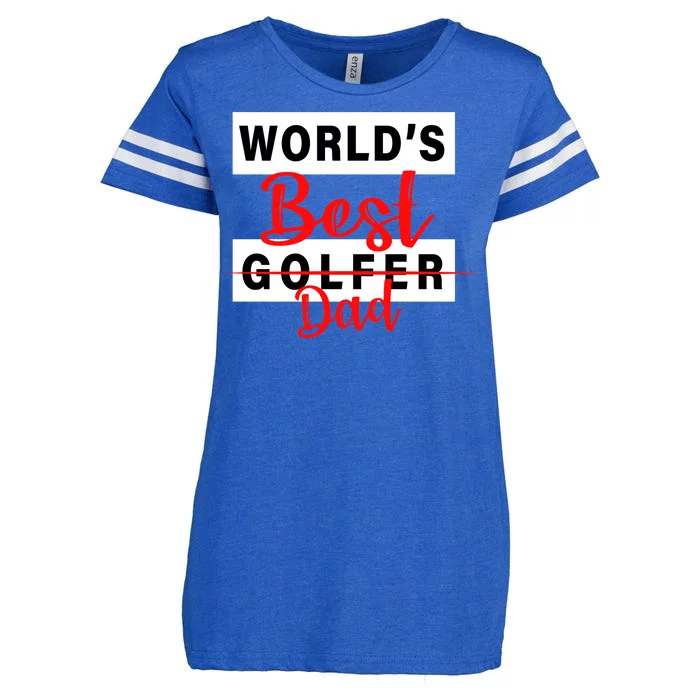 World's Best Golfer Dad Enza Ladies Jersey Football T-Shirt