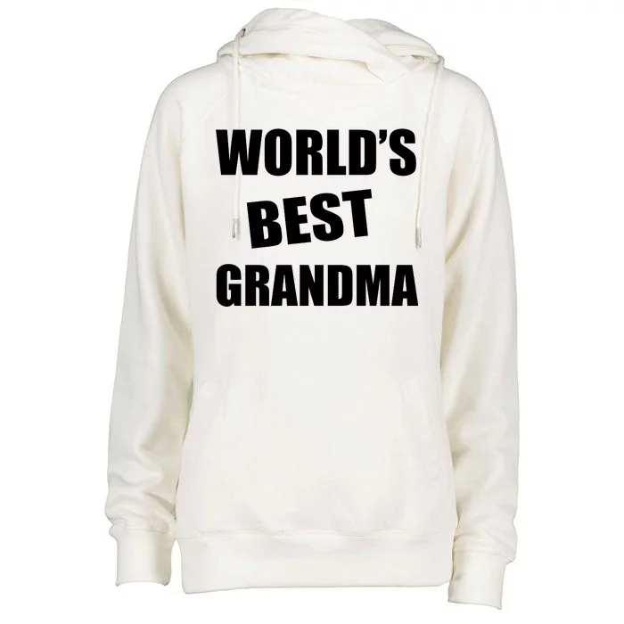 World's Best Grandma Womens Funnel Neck Pullover Hood