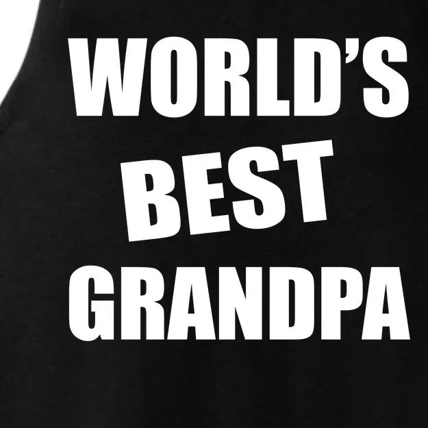 World's Best Grandpa Ladies Tri-Blend Wicking Tank