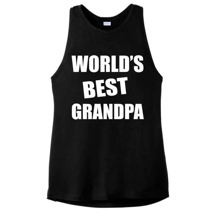 World's Best Grandpa Ladies Tri-Blend Wicking Tank