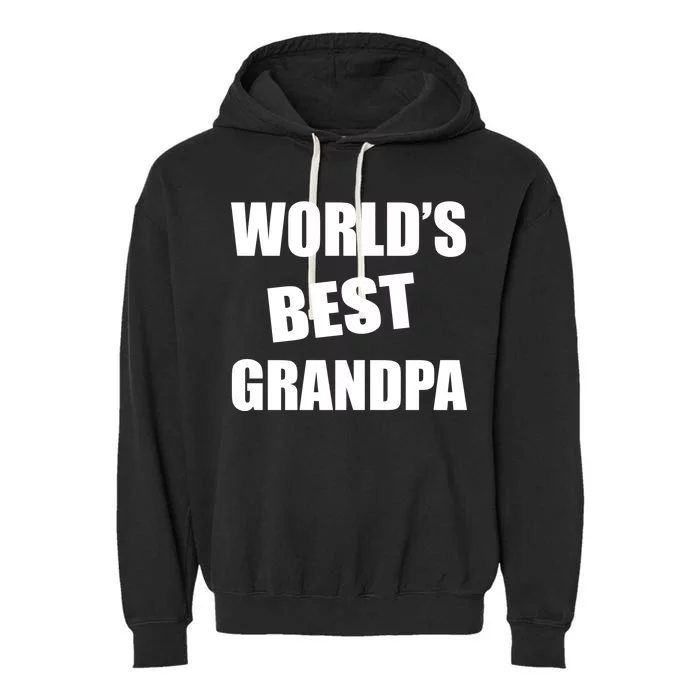 World's Best Grandpa Garment-Dyed Fleece Hoodie