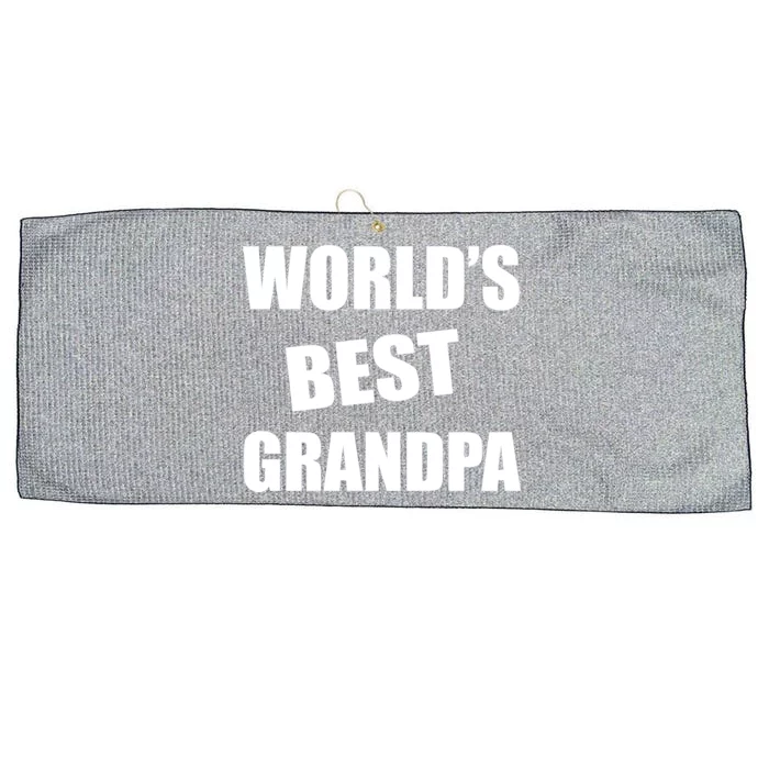 World's Best Grandpa Large Microfiber Waffle Golf Towel