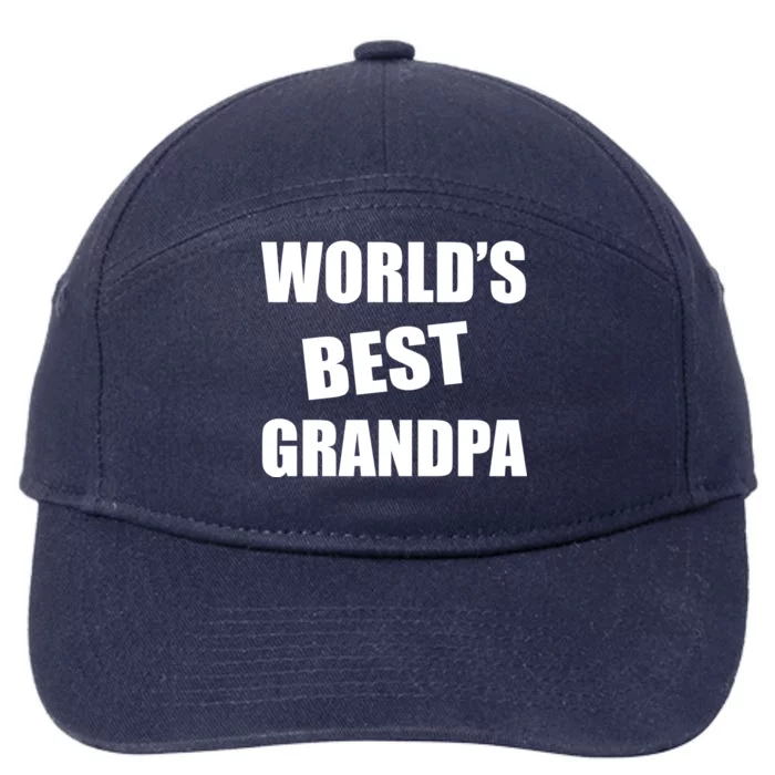 World's Best Grandpa 7-Panel Snapback Hat