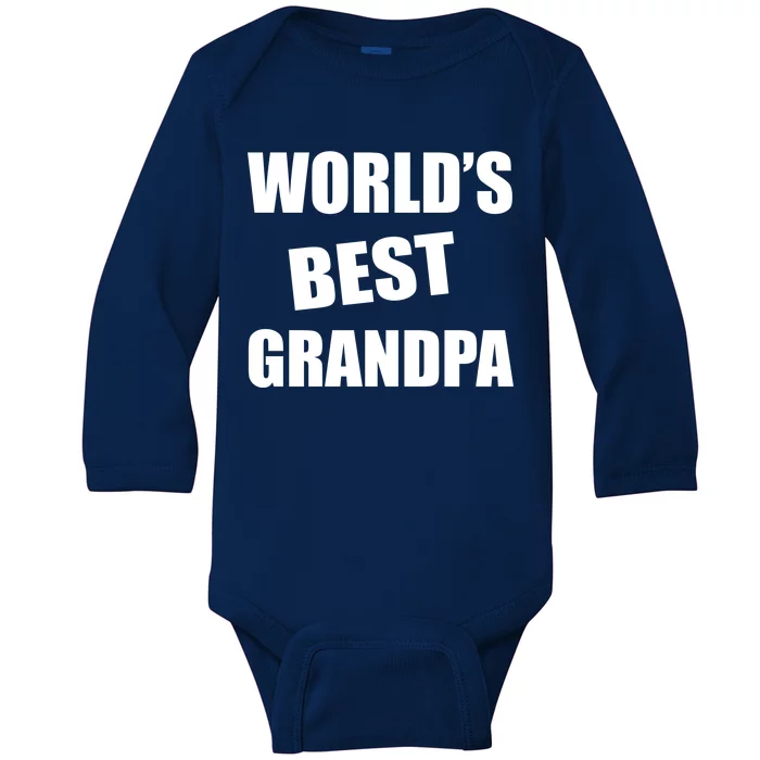 World's Best Grandpa Baby Long Sleeve Bodysuit