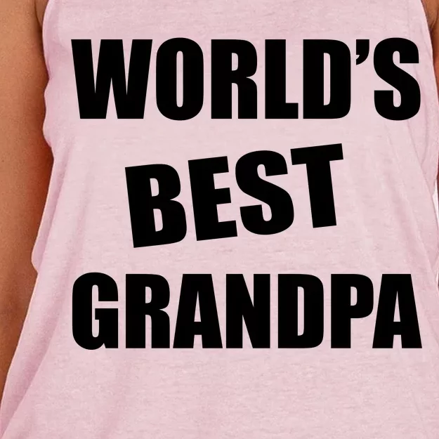 World's Best Grandpa Women's Knotted Racerback Tank