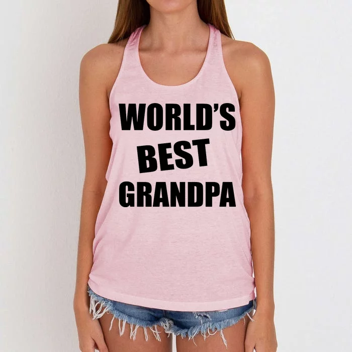 World's Best Grandpa Women's Knotted Racerback Tank