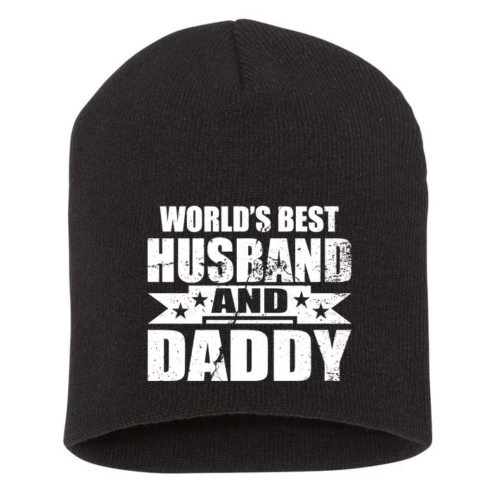 World's Best Husband And Daddy Short Acrylic Beanie