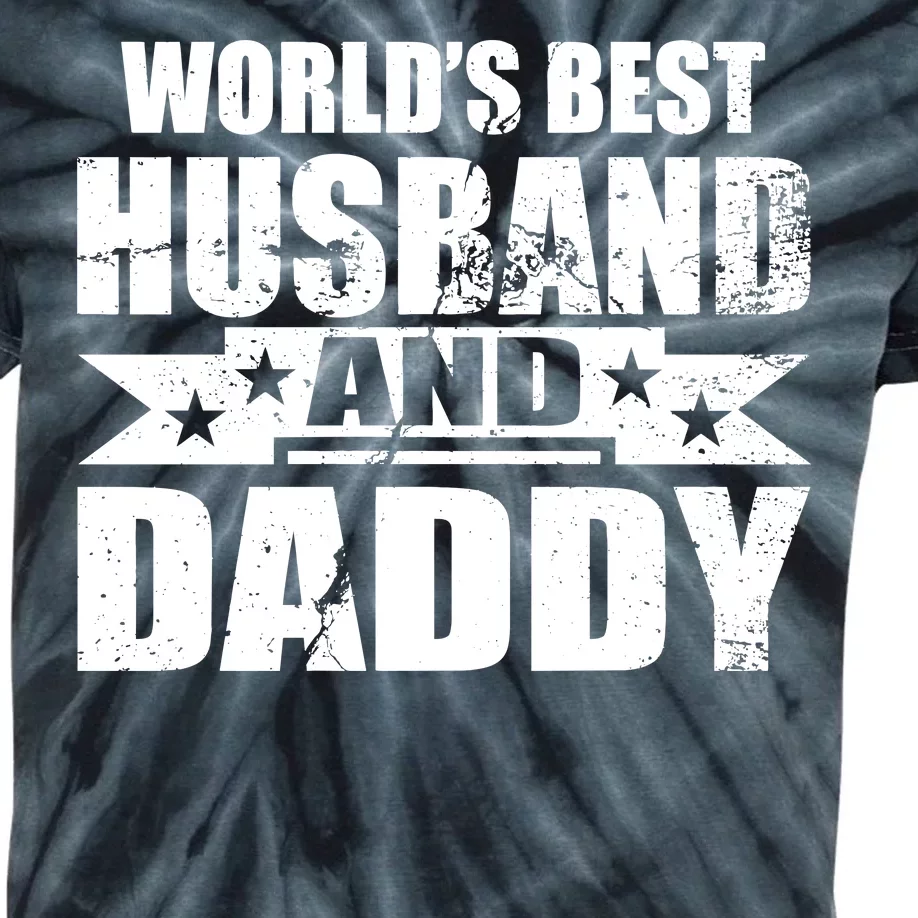 World's Best Husband And Daddy Kids Tie-Dye T-Shirt