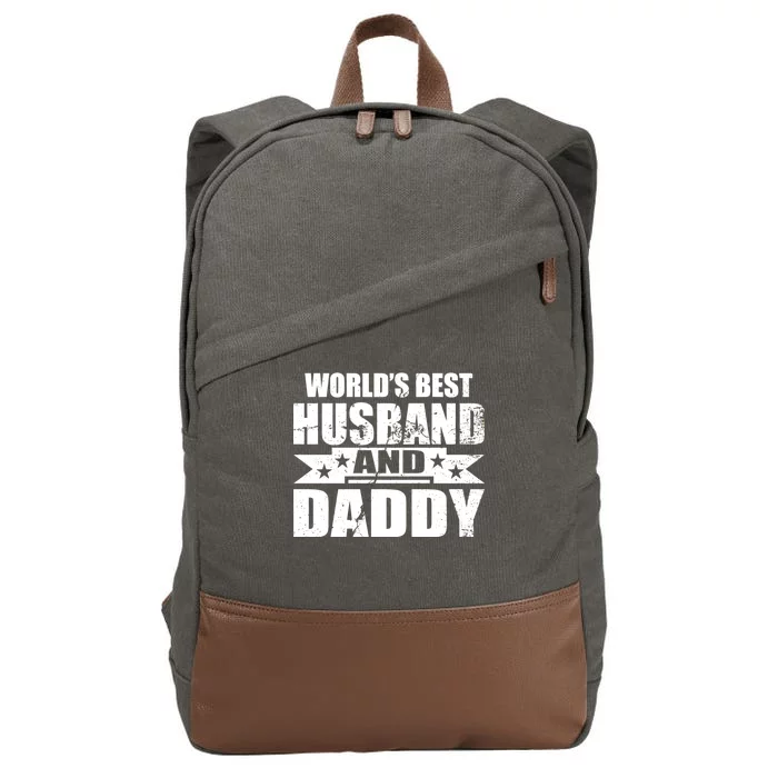 World's Best Husband And Daddy Cotton Canvas Backpack