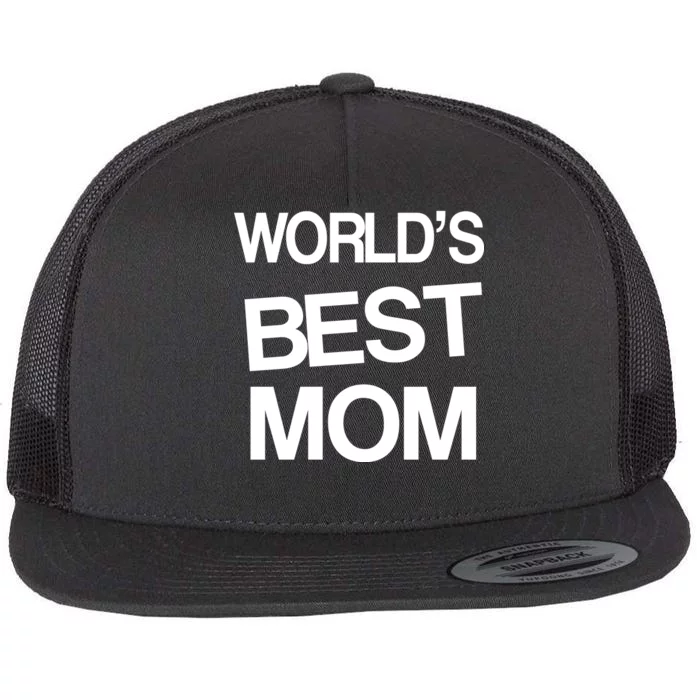 World's Best Mom Flat Bill Trucker Hat