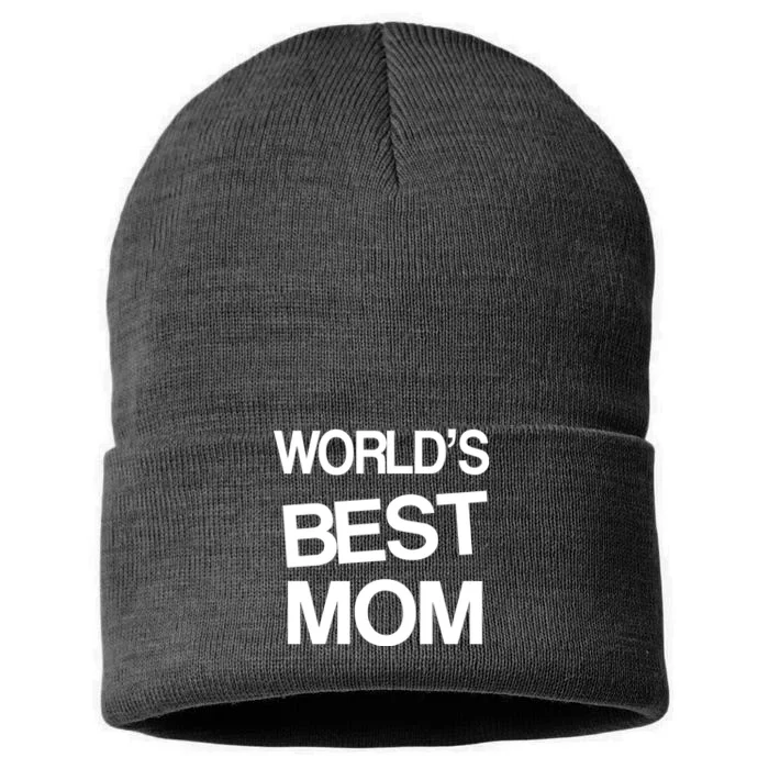 World's Best Mom Sustainable Knit Beanie