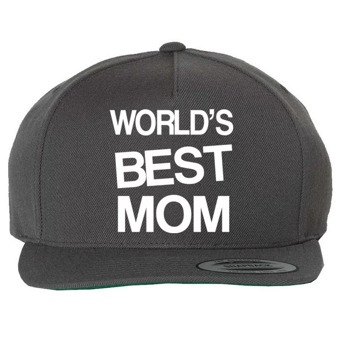 World's Best Mom Wool Snapback Cap