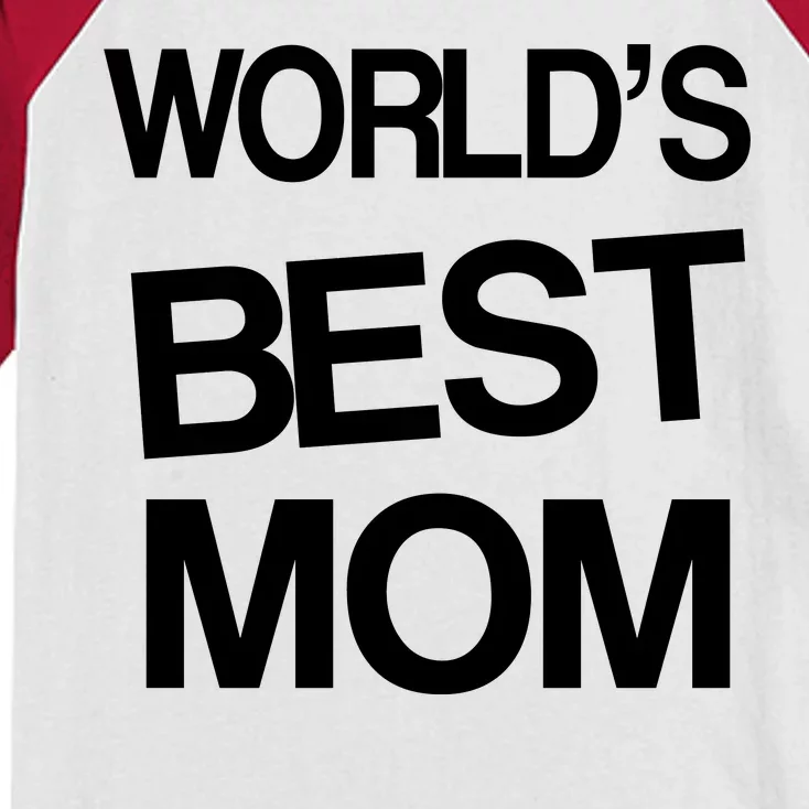 World's Best Mom Kids Colorblock Raglan Jersey