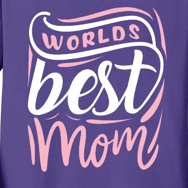 Worlds Best Mom Mothers Day Gift Kids Long Sleeve Shirt