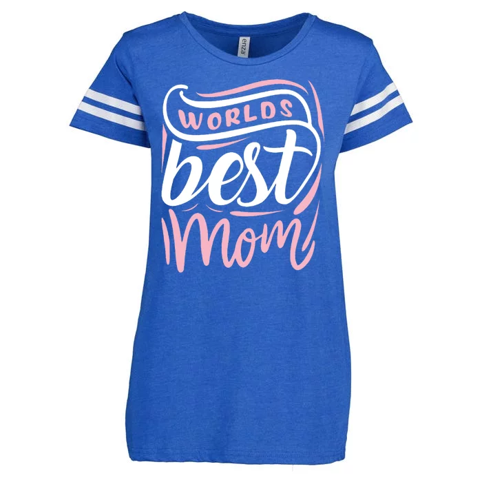 Worlds Best Mom Mothers Day Gift Enza Ladies Jersey Football T-Shirt