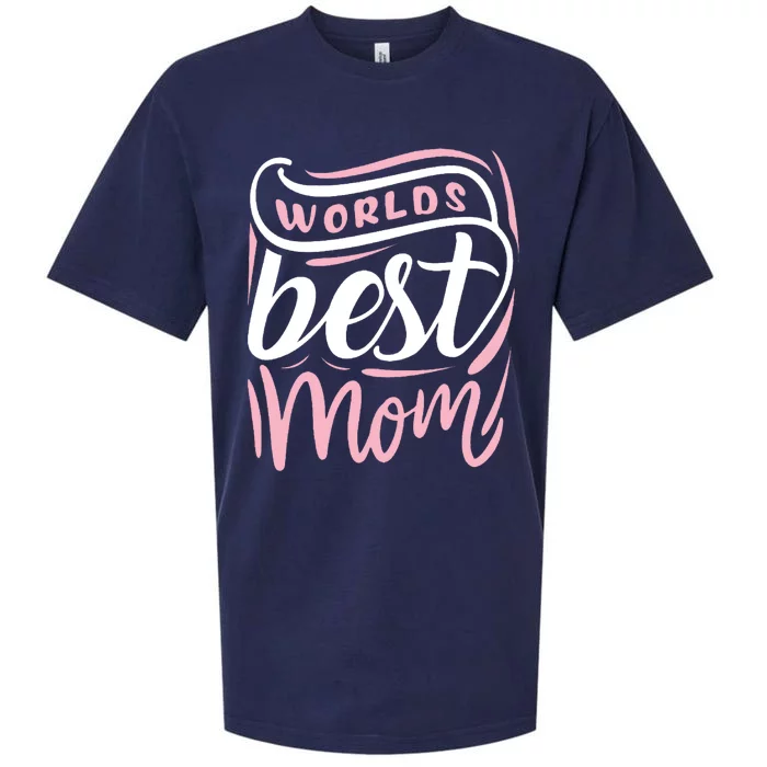 Worlds Best Mom Mothers Day Gift Sueded Cloud Jersey T-Shirt