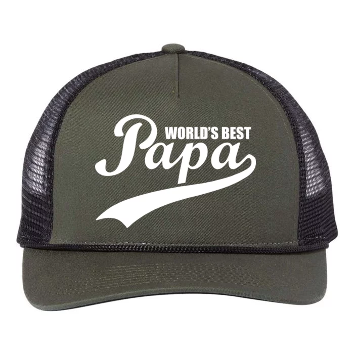 World's Best Papa Retro Rope Trucker Hat Cap