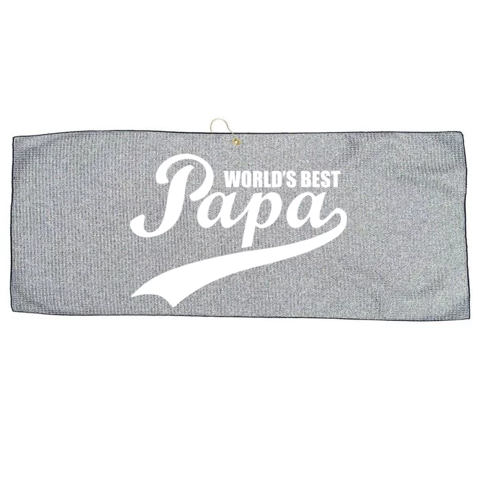 World's Best Papa Large Microfiber Waffle Golf Towel