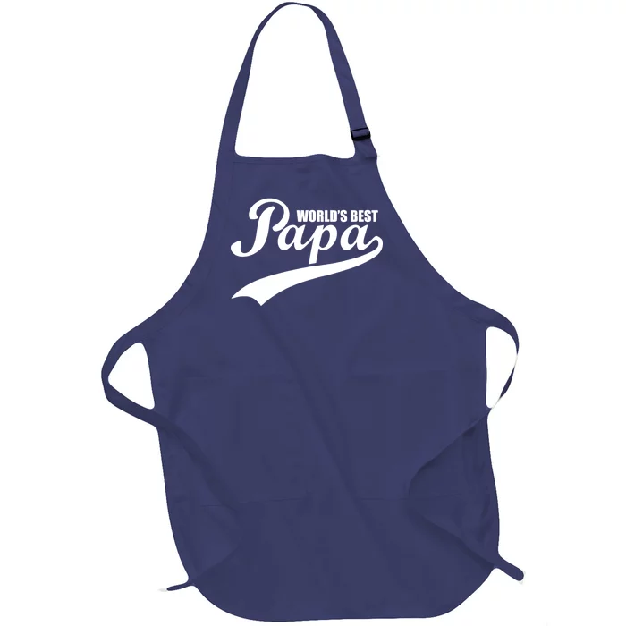 World's Best Papa Full-Length Apron With Pocket