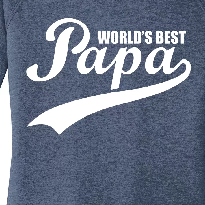 World's Best Papa Women's Perfect Tri Tunic Long Sleeve Shirt