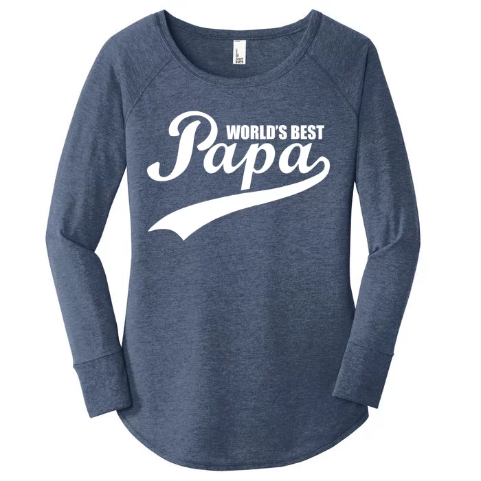 World's Best Papa Women's Perfect Tri Tunic Long Sleeve Shirt