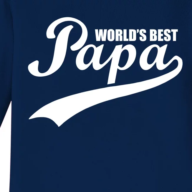 World's Best Papa Baby Long Sleeve Bodysuit