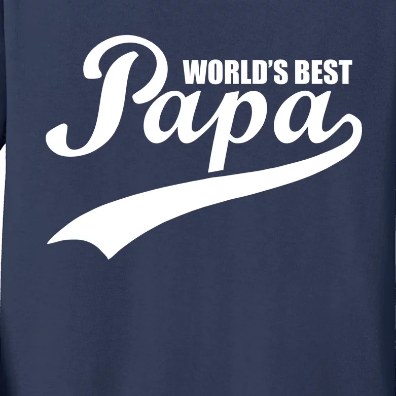 World's Best Papa Kids Long Sleeve Shirt