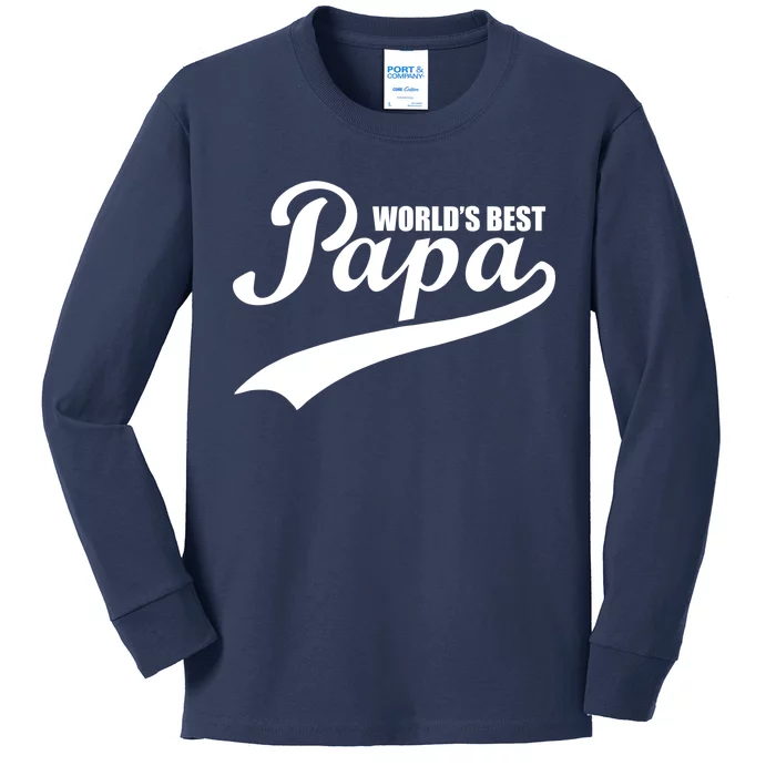 World's Best Papa Kids Long Sleeve Shirt