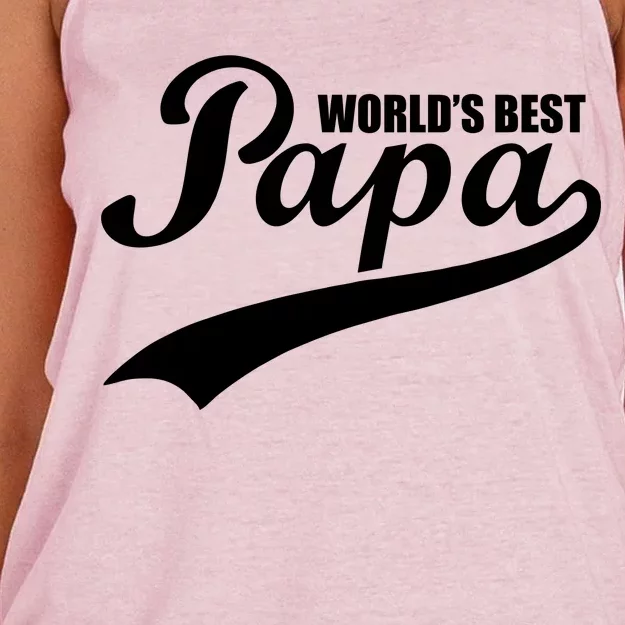 World's Best Papa Women's Knotted Racerback Tank