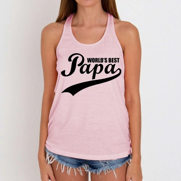 World's Best Papa Women's Knotted Racerback Tank