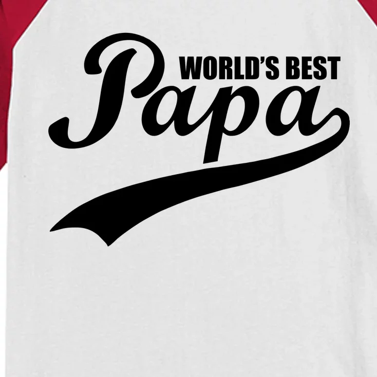 World's Best Papa Kids Colorblock Raglan Jersey