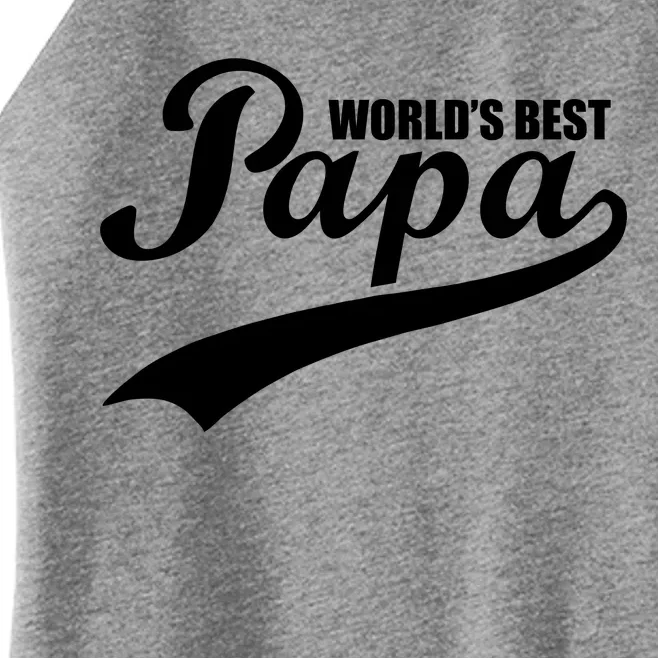 World's Best Papa Women’s Perfect Tri Rocker Tank